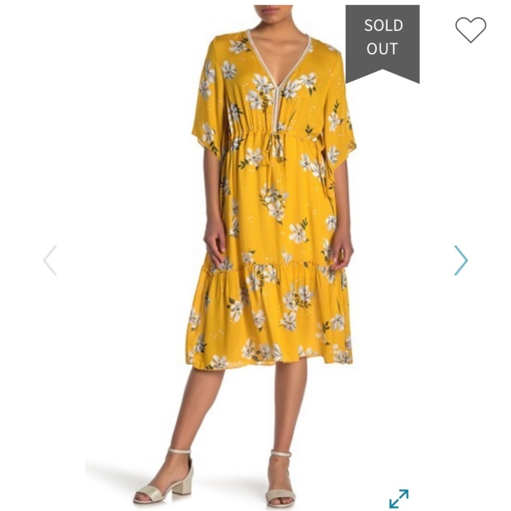 Love Stitch Floral Midi Dress